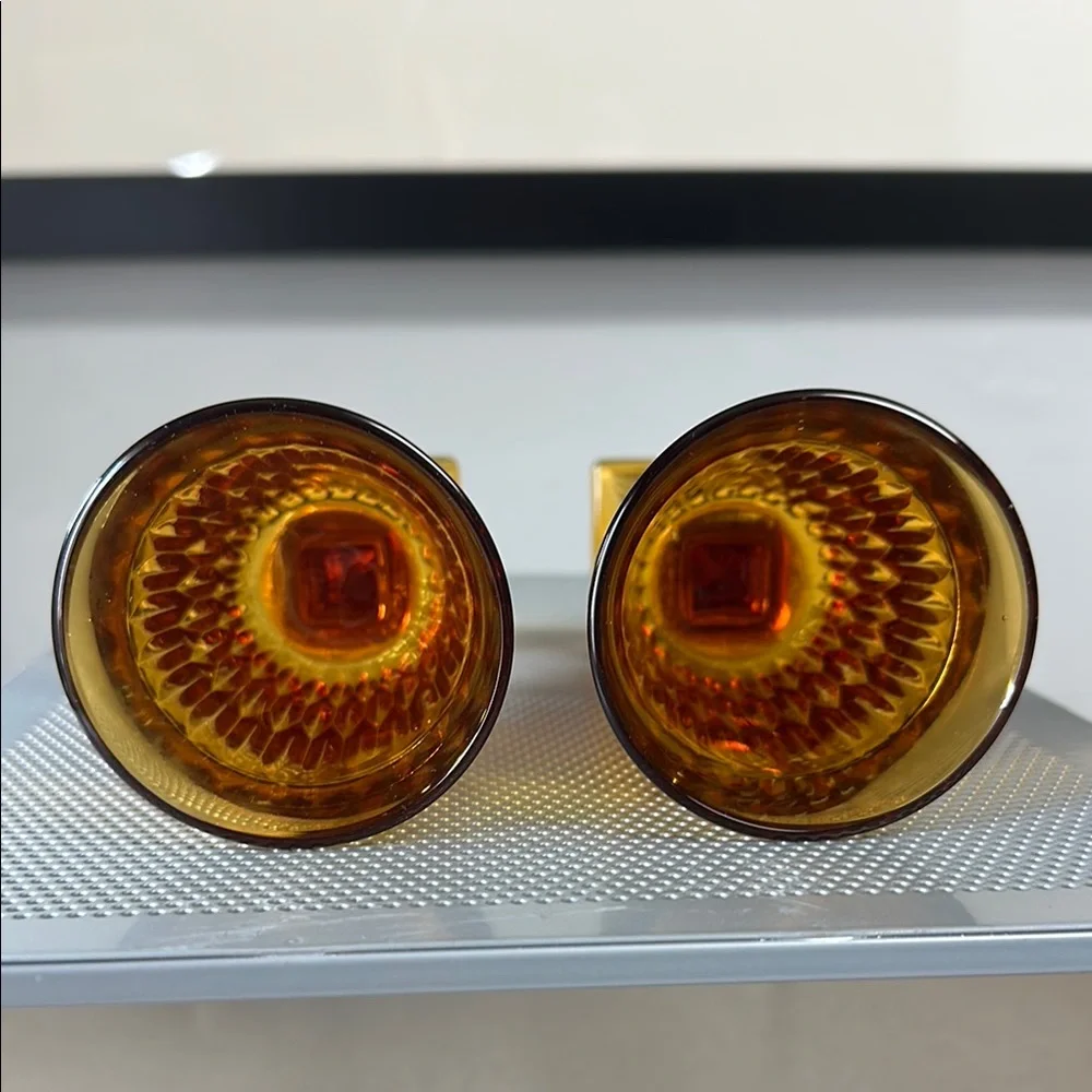 Indiana Glass Orange and Brown Drinkware Set for Dining - Picture 6 of 9